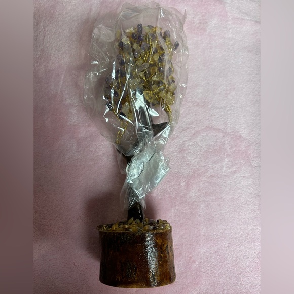 Fashionzaadi - Amethyst Crystals and Citrine Stones Bonsai Tree - Picture 3 of 4